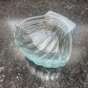 Vintage Pyrex Made in France Scalloped Dishes Clear Glass Nut Bowl Set of 5
